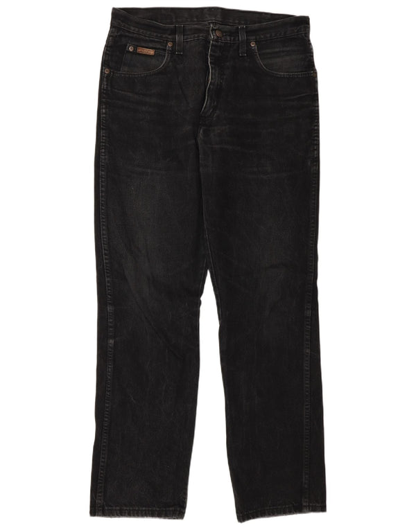 Wrangler Mens Texas Straight Jeans W33 L32 Grey Cotton