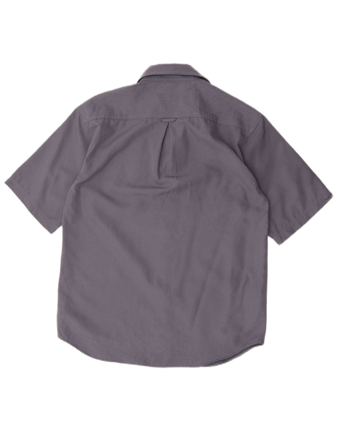 Columbia Mens Short Sleeve Shirt Small Blue Gingham Polyester