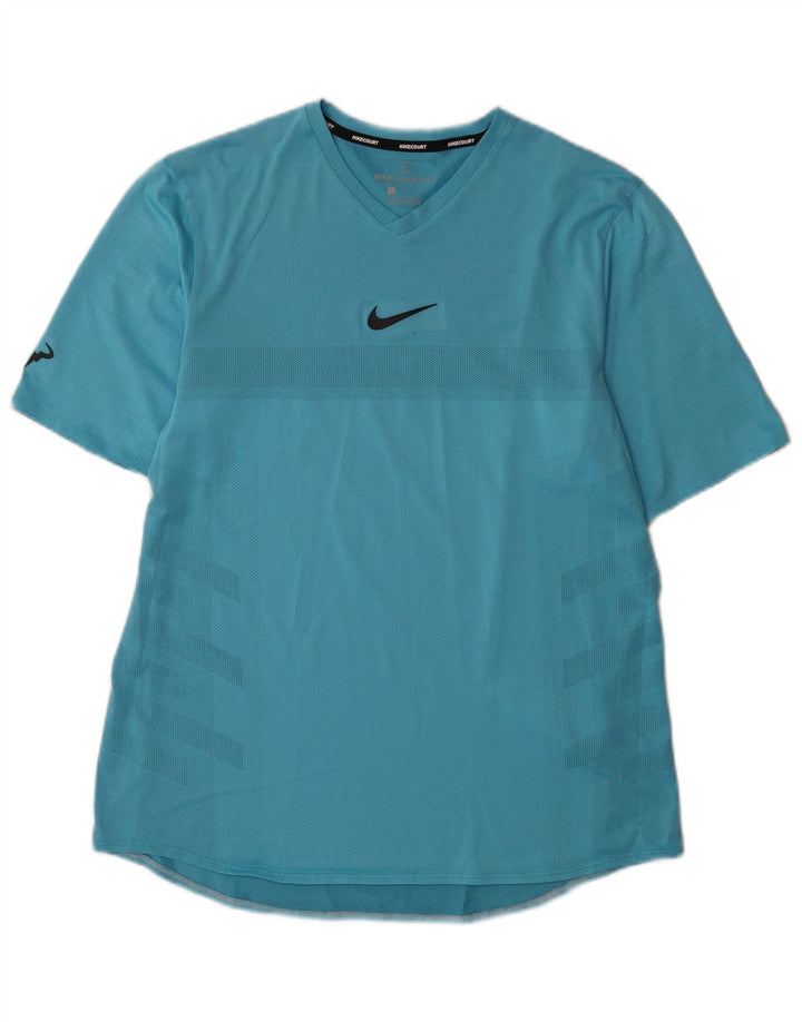 Nike Mens Dri Fit T-Shirt Top Large Blue Polyester