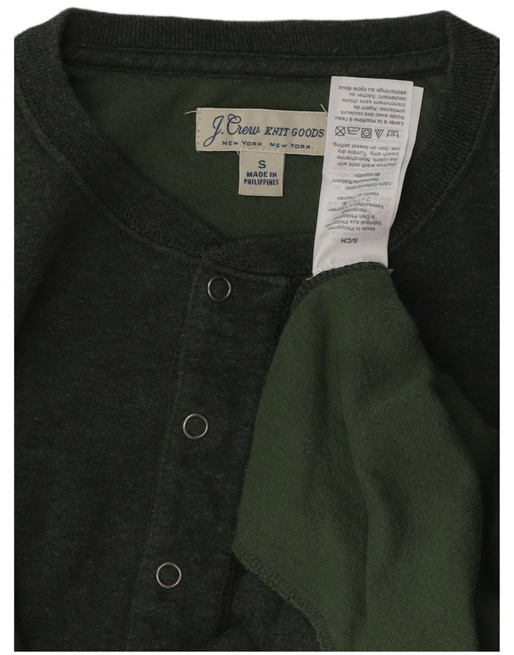 J. CREW Mens Top Long Sleeve Small Green Cotton