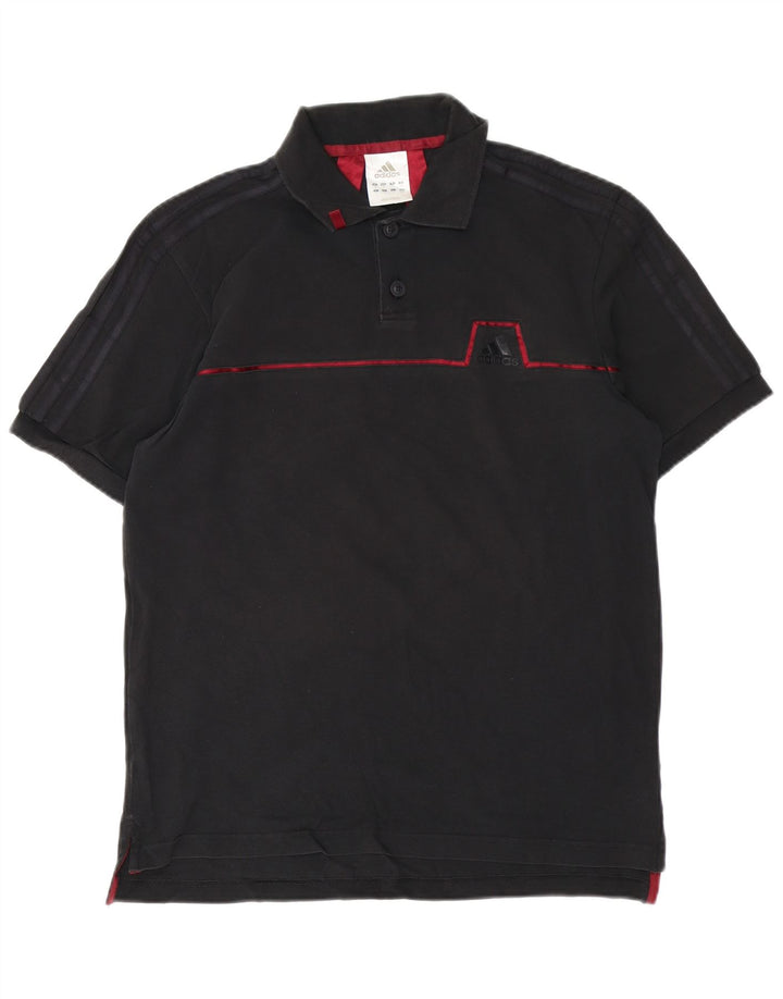 Adidas Mens Polo Shirt Medium Black Cotton