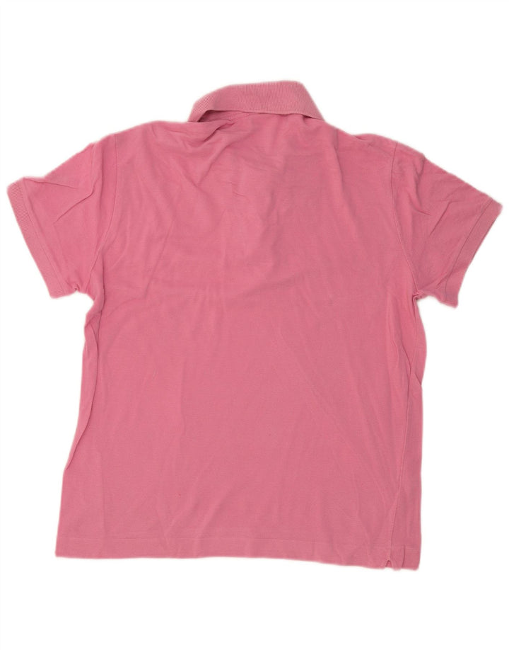 LACOSTE Mens Polo Shirt Size 4 Medium Pink Cotton