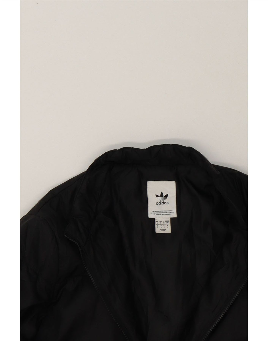 ADIDAS Mens Padded Coat UK 36 Small Black Polyester Vintage Adidas and Second-Hand Adidas from Messina Hembry 