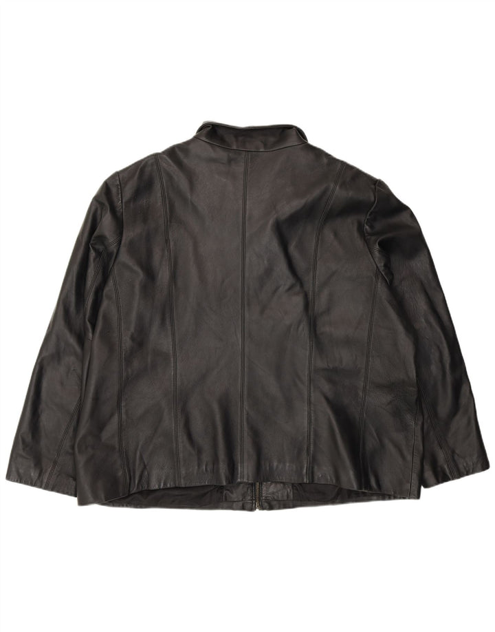 Colebrook Womens Leather Jacket UK 22 3XL Black Leather