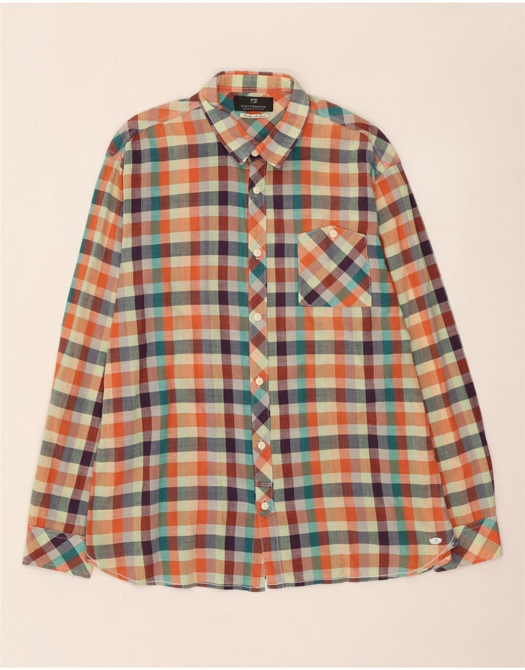 Scotch & Soda Mens Shirt 2XL Multicoloured Check Cotton