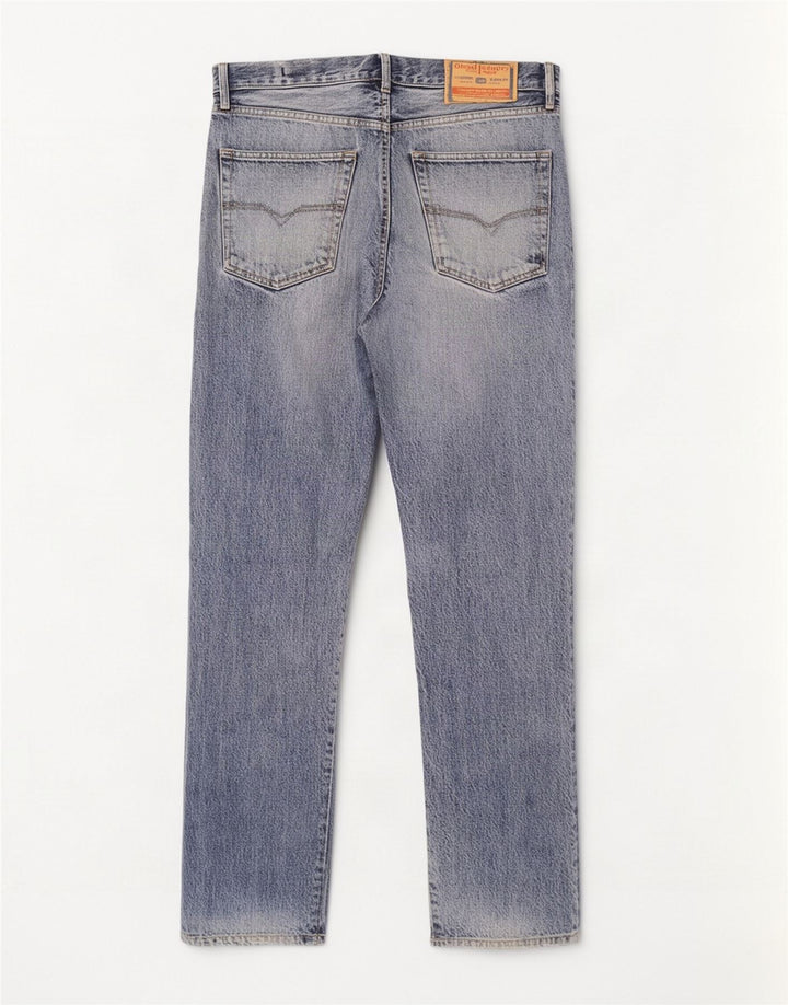 Diesel Mens Straight Jeans W34 L30 Blue Cotton