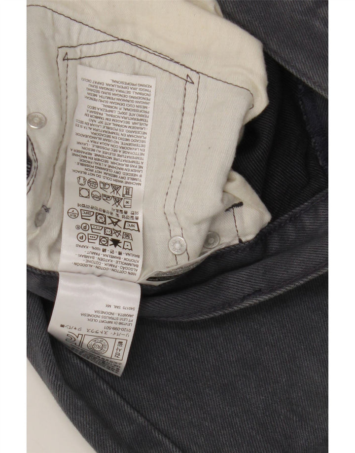 Levi's Mens 501 Straight Jeans W32 L32 Grey Cotton