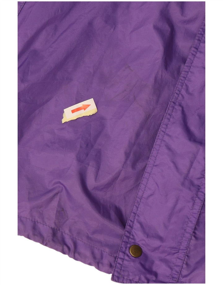 Capt. Cook Mens Hooded Rain Jacket UK 44 2XL Purple Colourblock Retro