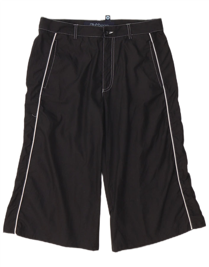 FISHBONE Mens Bermuda Shorts Medium W30 Black Polyester