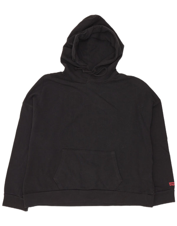 Levi's Mens Oversized Hoodie Jumper Small Black Cotton