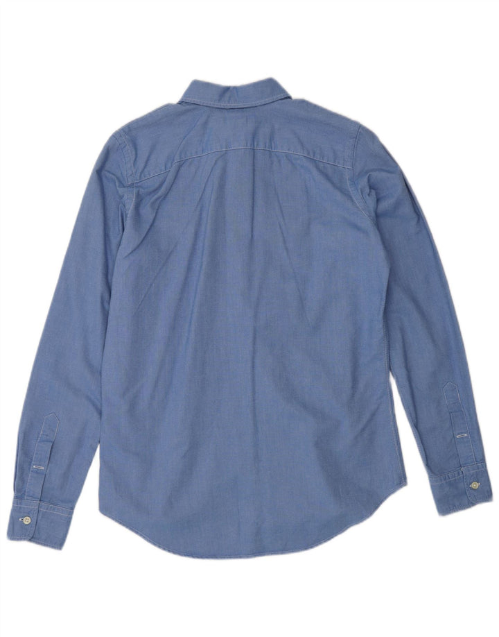 Ralph Lauren Womens Slim Fit Shirt US 6 Medium Blue Cotton