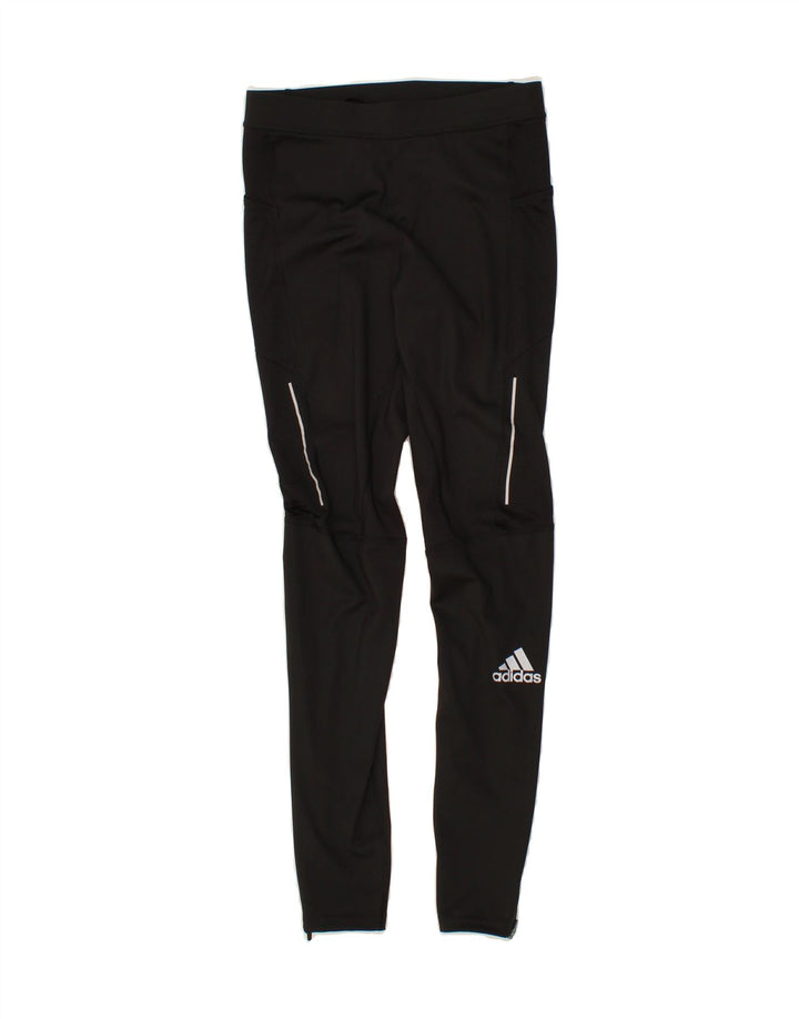 ADIDAS Womens Aeroready Leggings UK 8 Small  Black Polyester Vintage Adidas and Second-Hand Adidas from Messina Hembry 