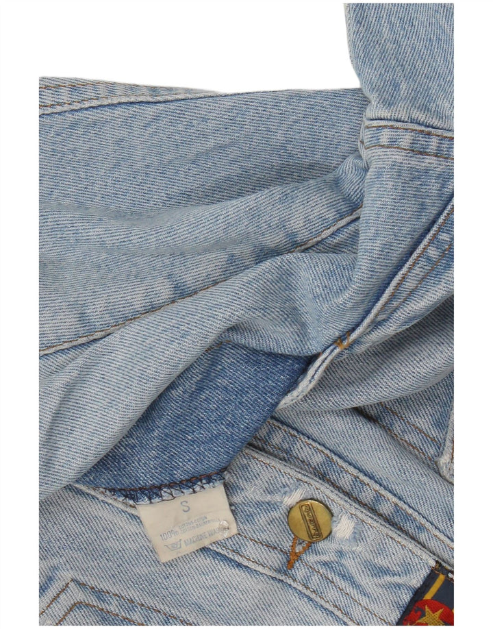 QUARRY Womens Oversized Denim Jacket UK 10 Small Blue Cotton