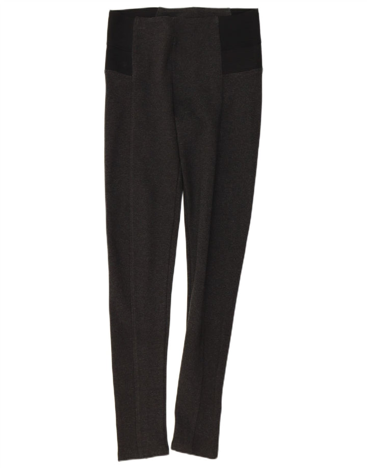 ZARA Womens Leggings UK 8 Small  Grey Colourblock Viscose
