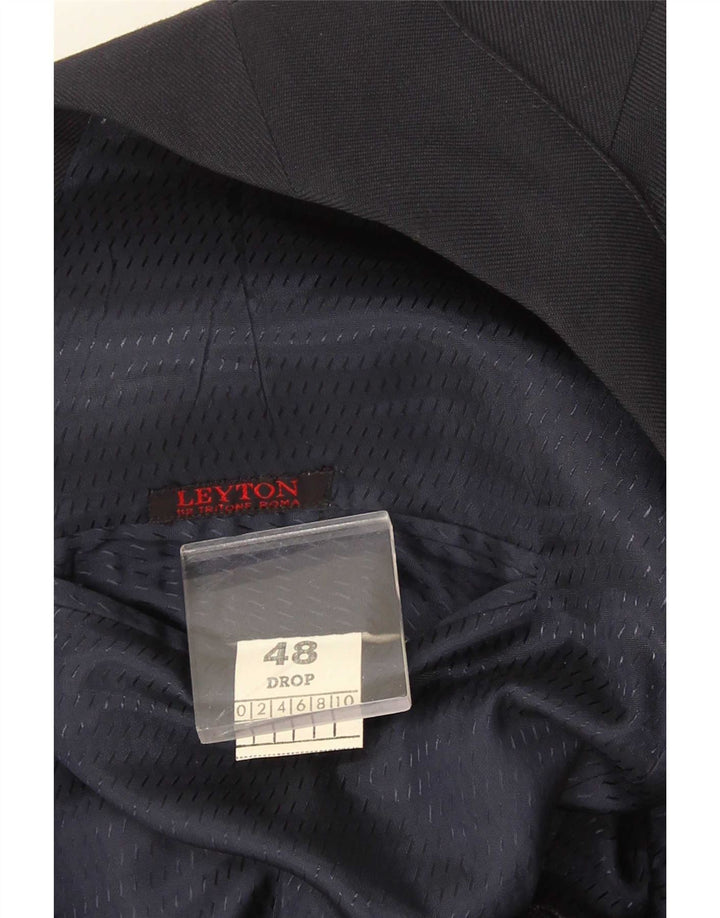 Vintage Mens Double Breasted Blazer Jacket IT 48 Medium Navy Blue