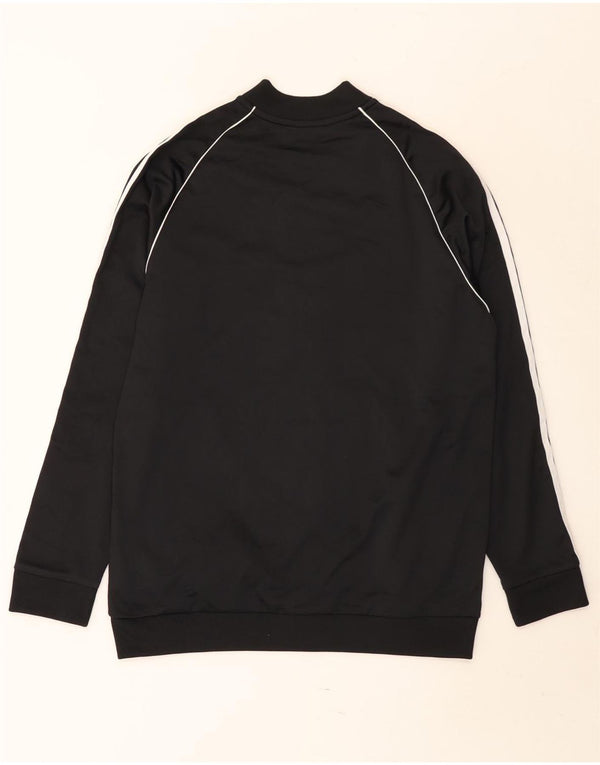 Adidas Boys Tracksuit Top Jacket 15-16 Years Black Polyester