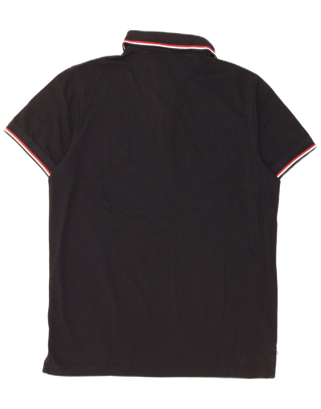 TOMMY HILFIGER Mens Slim Fit Polo Shirt Large Black Cotton