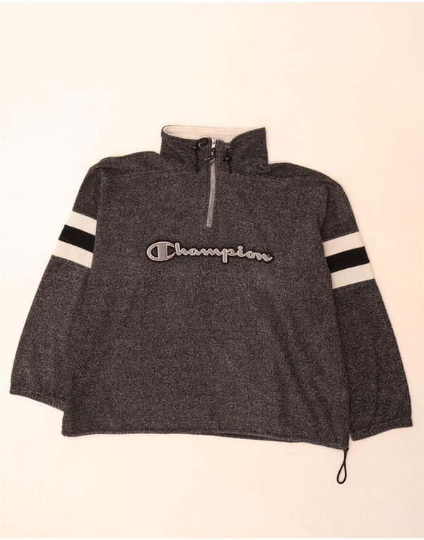 Champion Mens Graphic Loose Fit Sweatshirt Jumper Large Grey Flecked