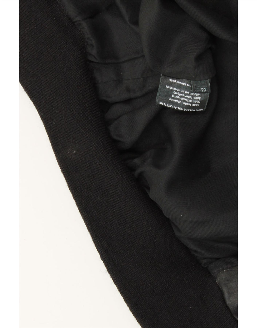 VINTAGE Mens Military Leather Jacket IT 52 XL Black Leather