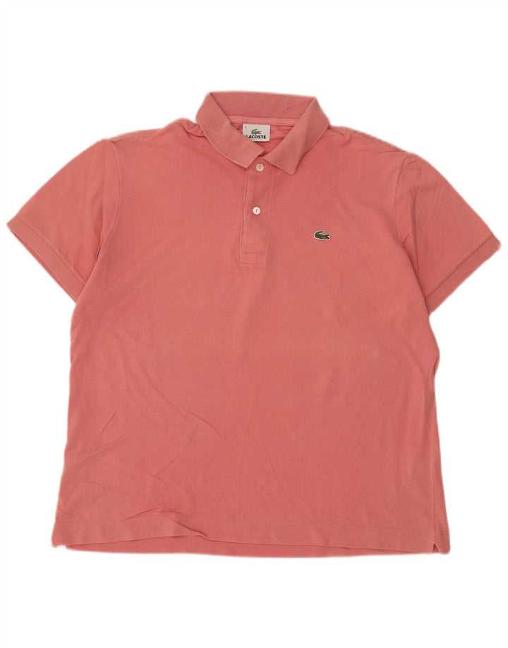 Lacoste Mens Polo Shirt Size 5 Large Pink Cotton