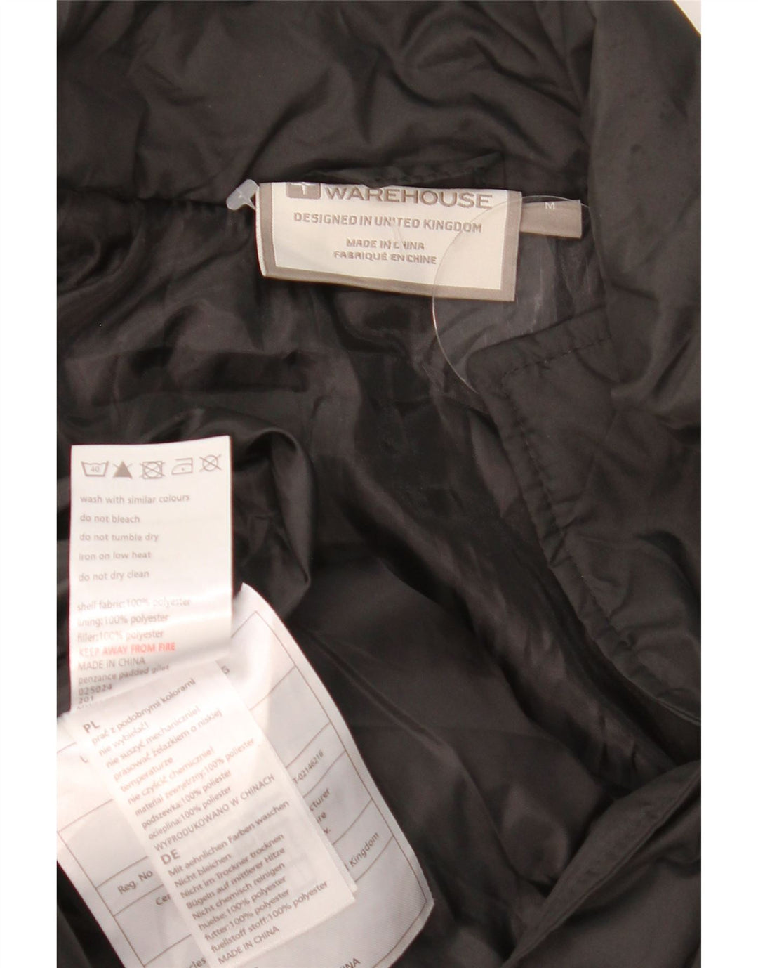 MOUNTAIN WAREHOUSE Mens Padded Gilet UK 38 Medium Black Polyester