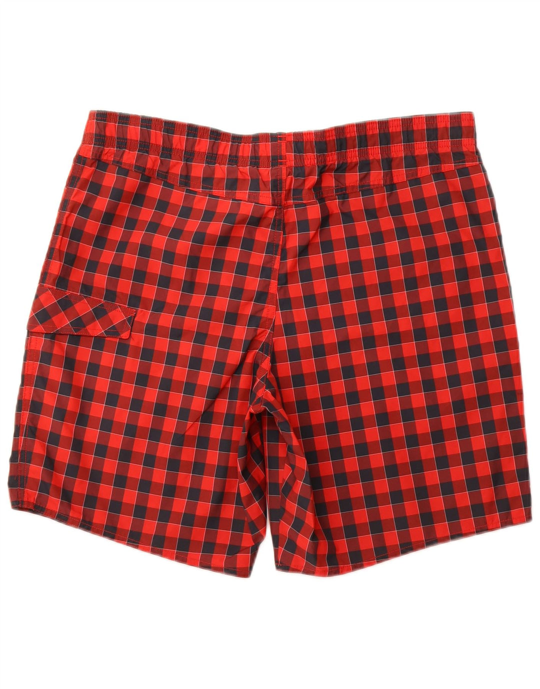 ADIDAS Mens Swimming Shorts Medium  Red Gingham Polyester