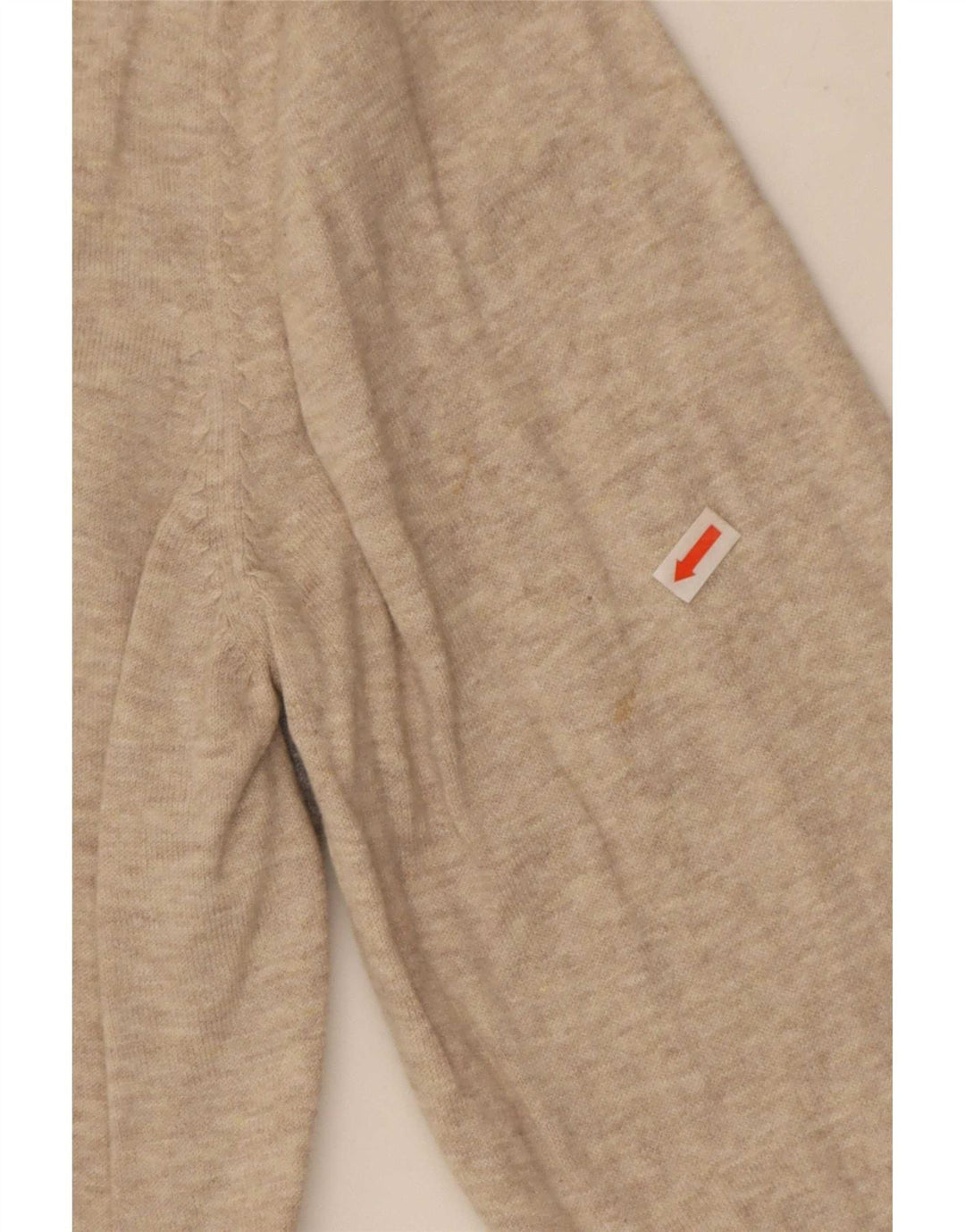 Marks & Spencer Mens Polo Neck Jumper Sweater Medium Beige Colourblock
