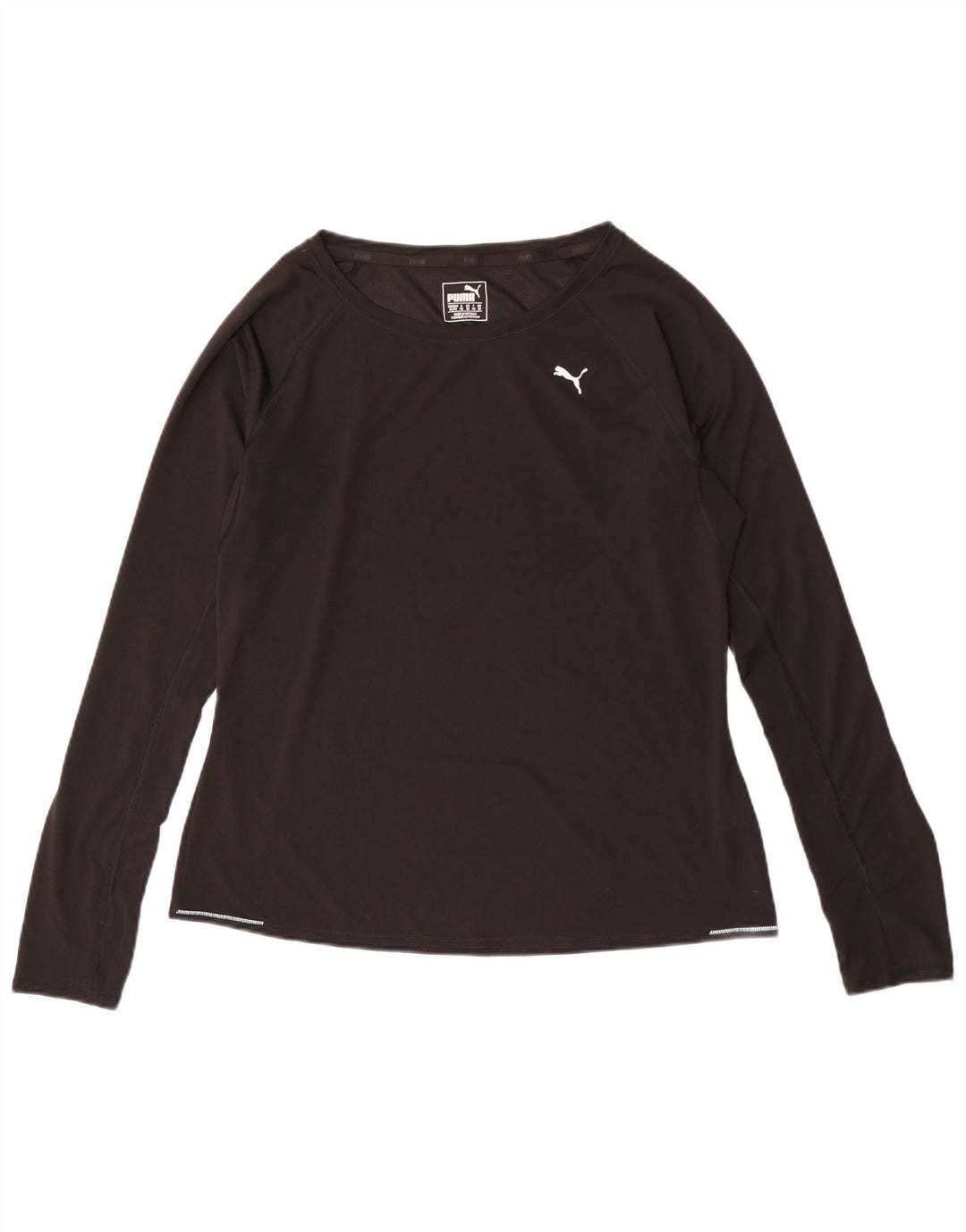 Puma Womens Top Long Sleeve UK 16 Large Black Polyester