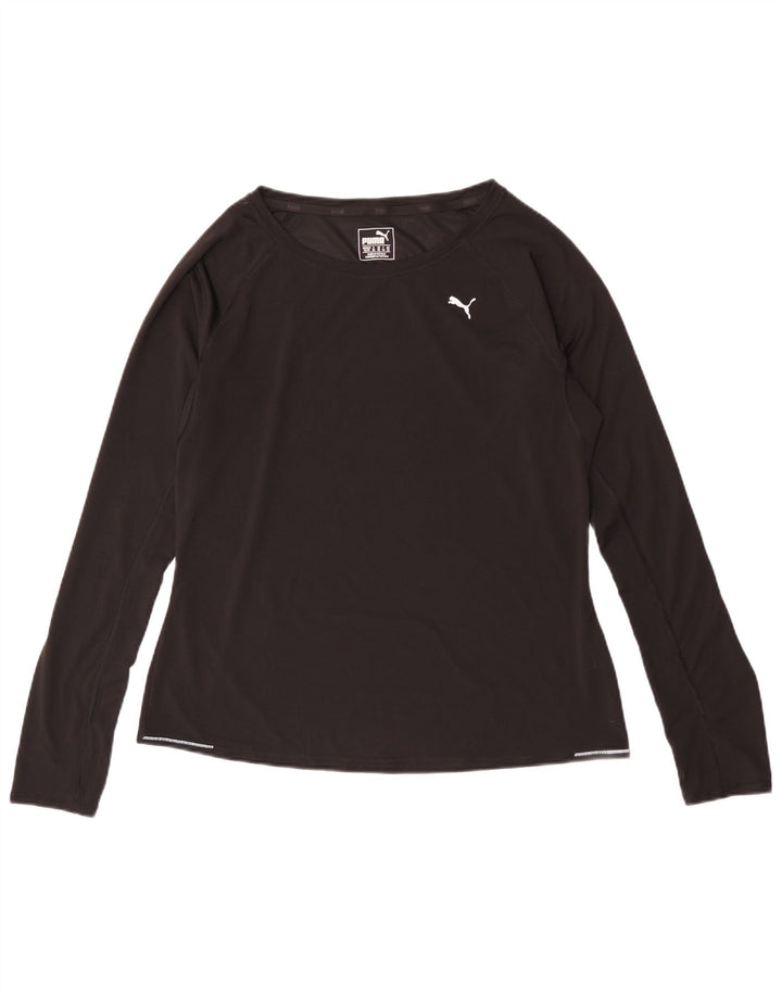 Puma Womens Top Long Sleeve UK 16 Large Black Polyester