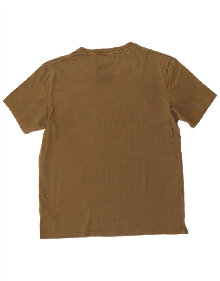 ELLESSE Mens Graphic T-Shirt Top XL Khaki Cotton