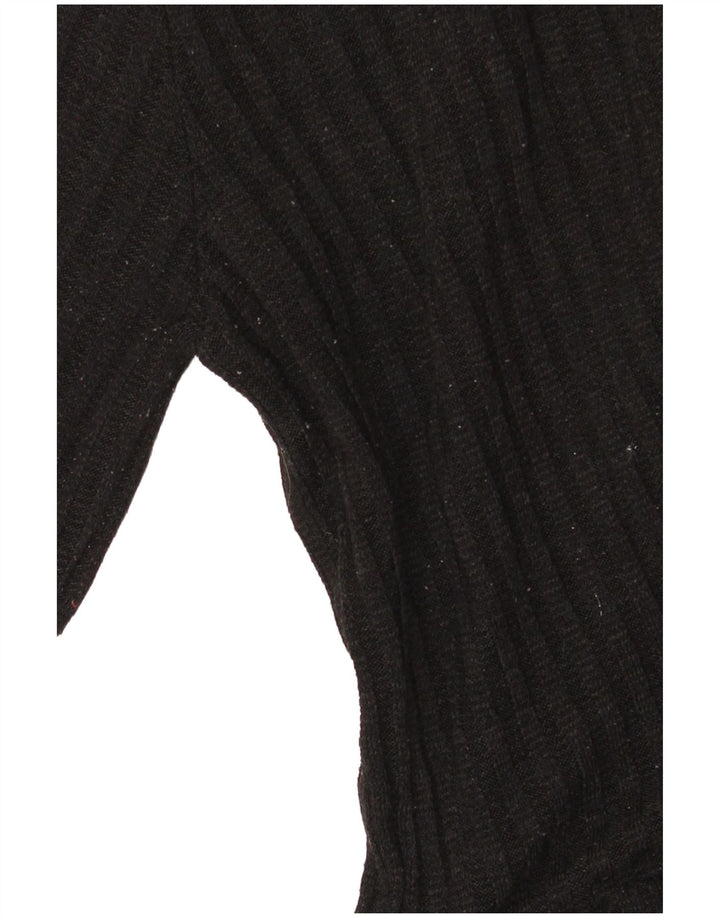 Zara Womens Knit Tiered Dress UK 12 Medium Black