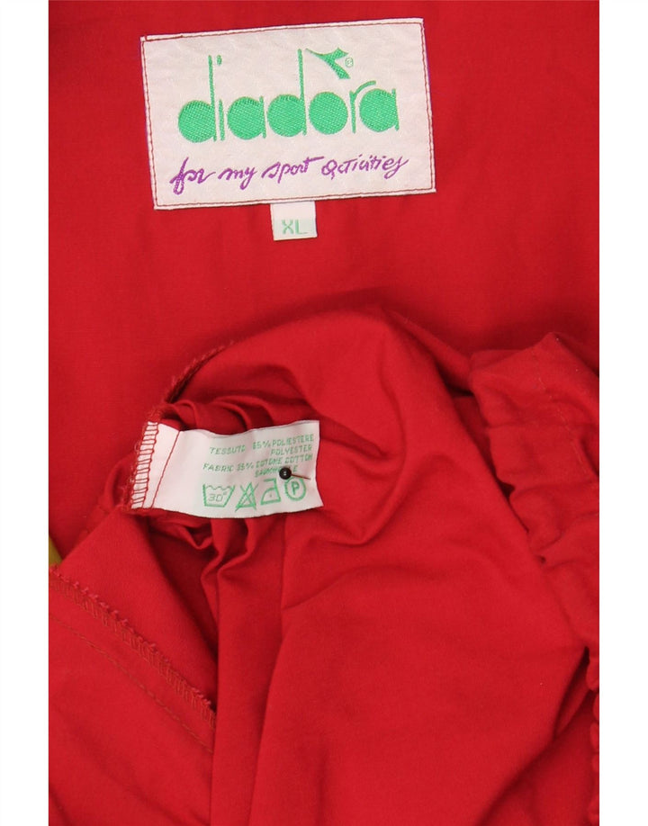Diadora Mens Oversized Utility Jacket UK 42 XL Red Polyester