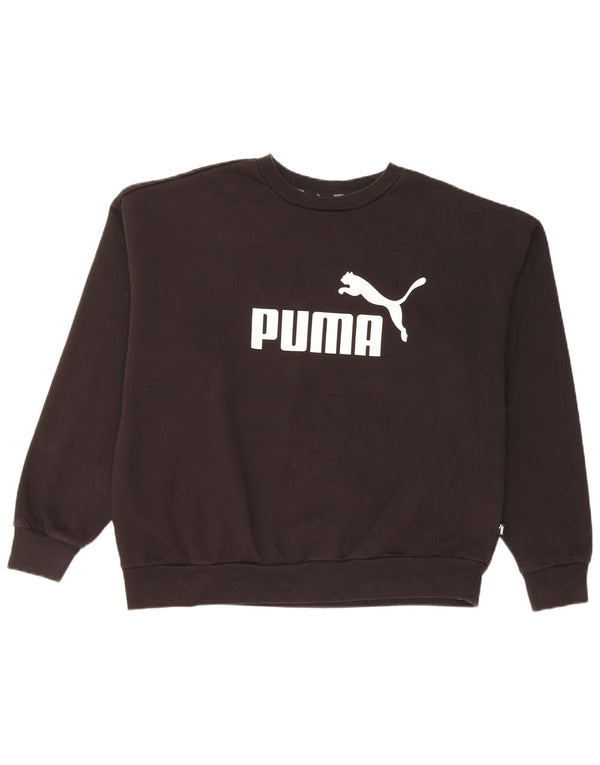 Puma Womens Graphic Sweatshirt Jumper UK 18 XL Black Cotton