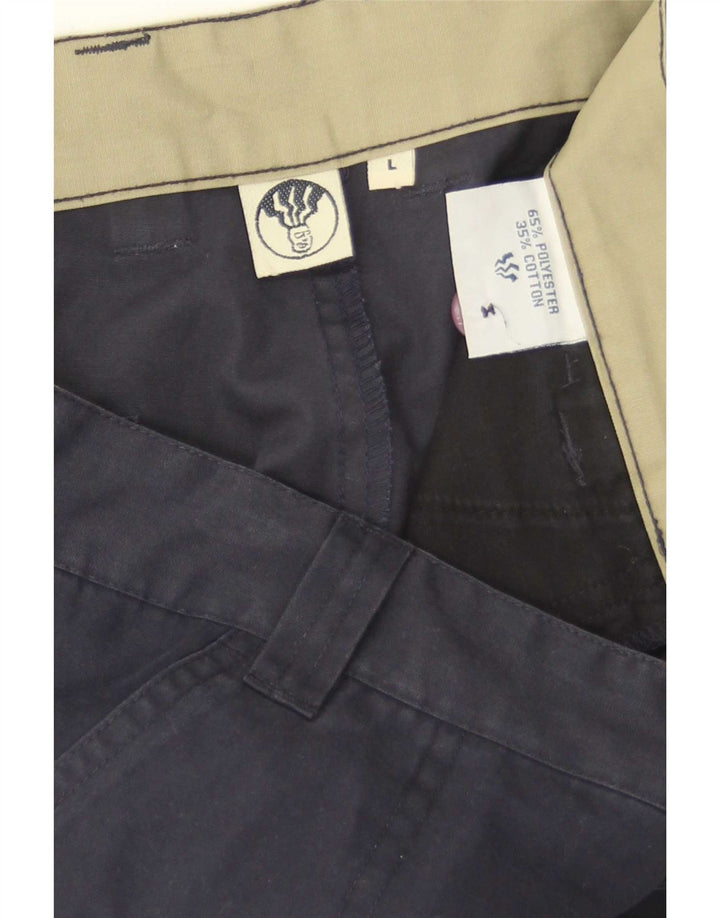 Fat Face Mens Casual Shorts Large W34 Navy Blue Colourblock Polyester