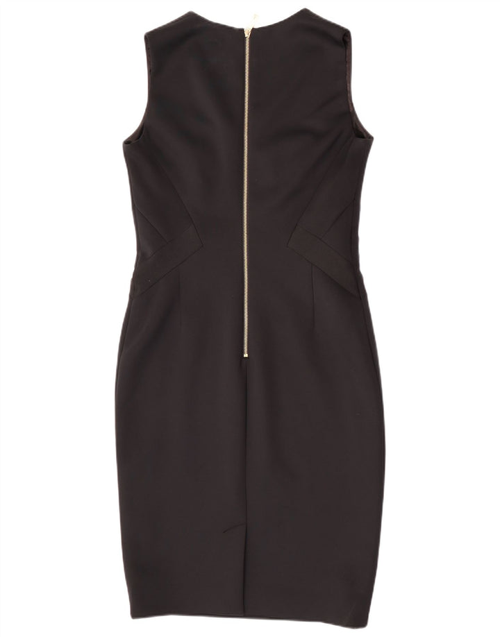 Ted Baker Womens Sleeveless Bodycon Dress Size 3 Medium Black Polyester