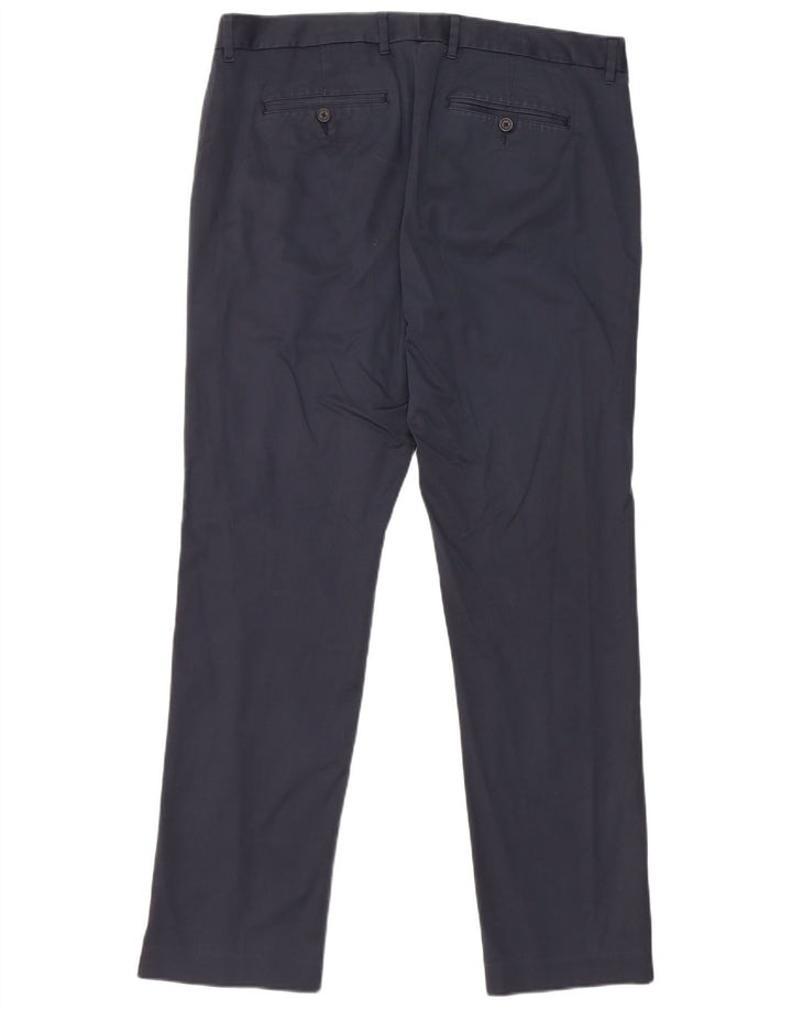 BONOBOS Mens Monday Straight Chino Trousers W35 L32 Navy Blue Cotton