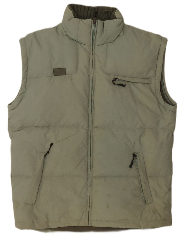 Fila Mens Padded Gilet UK 40 Large Green Polyamide