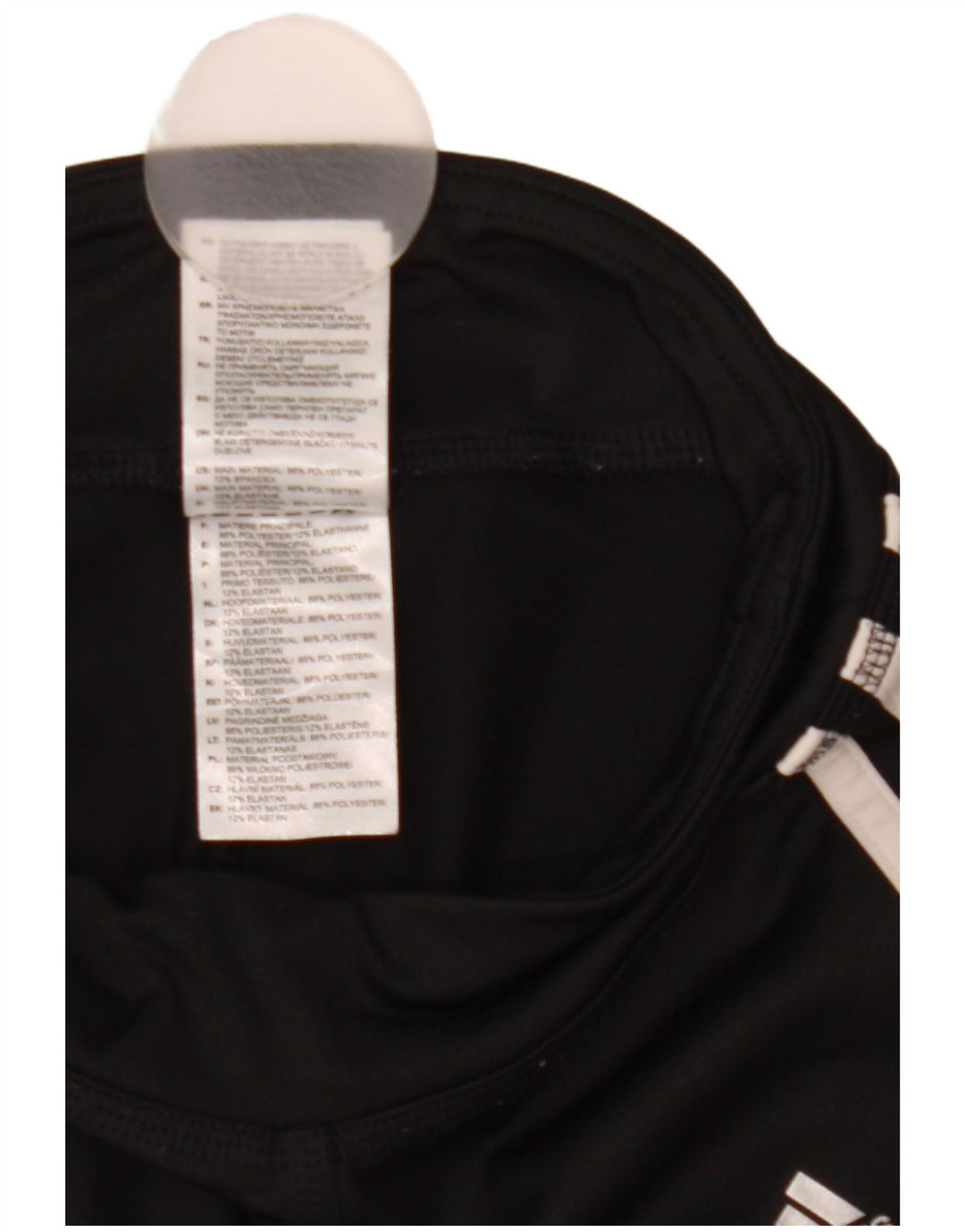 Adidas Womens Leggings UK 0/2 2XS Black Polyester