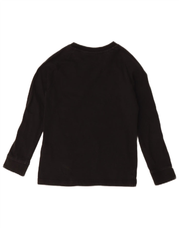 Adidas Boys Top Long Sleeve 7-8 Years Black Cotton