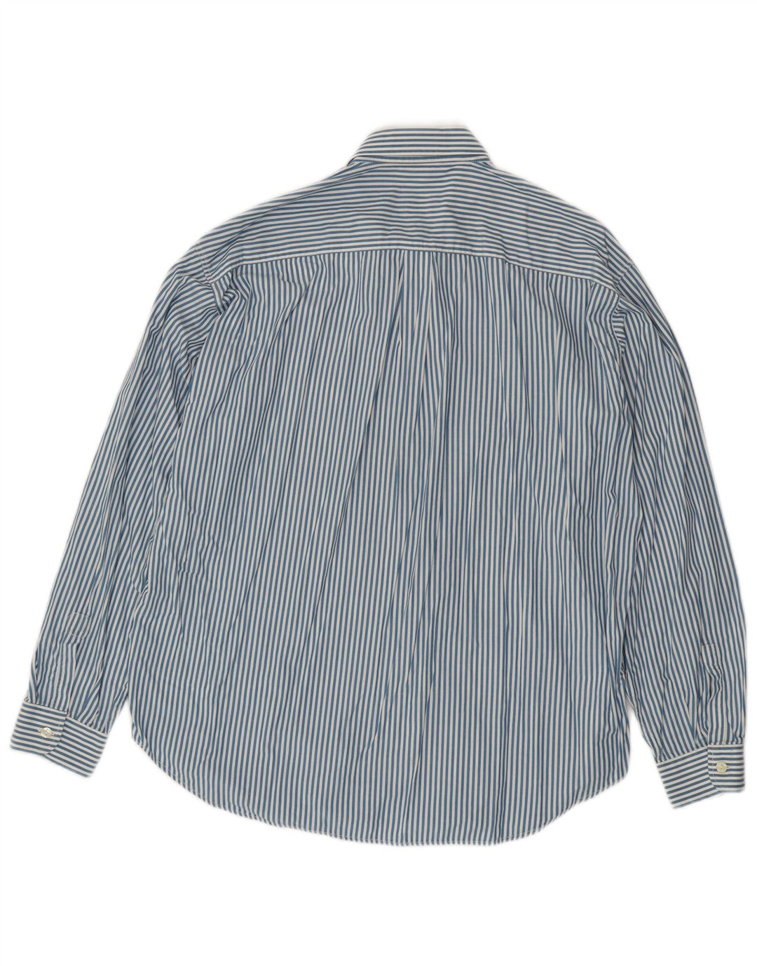 NAVIGARE Mens Shirt Large Blue Pinstripe Cotton