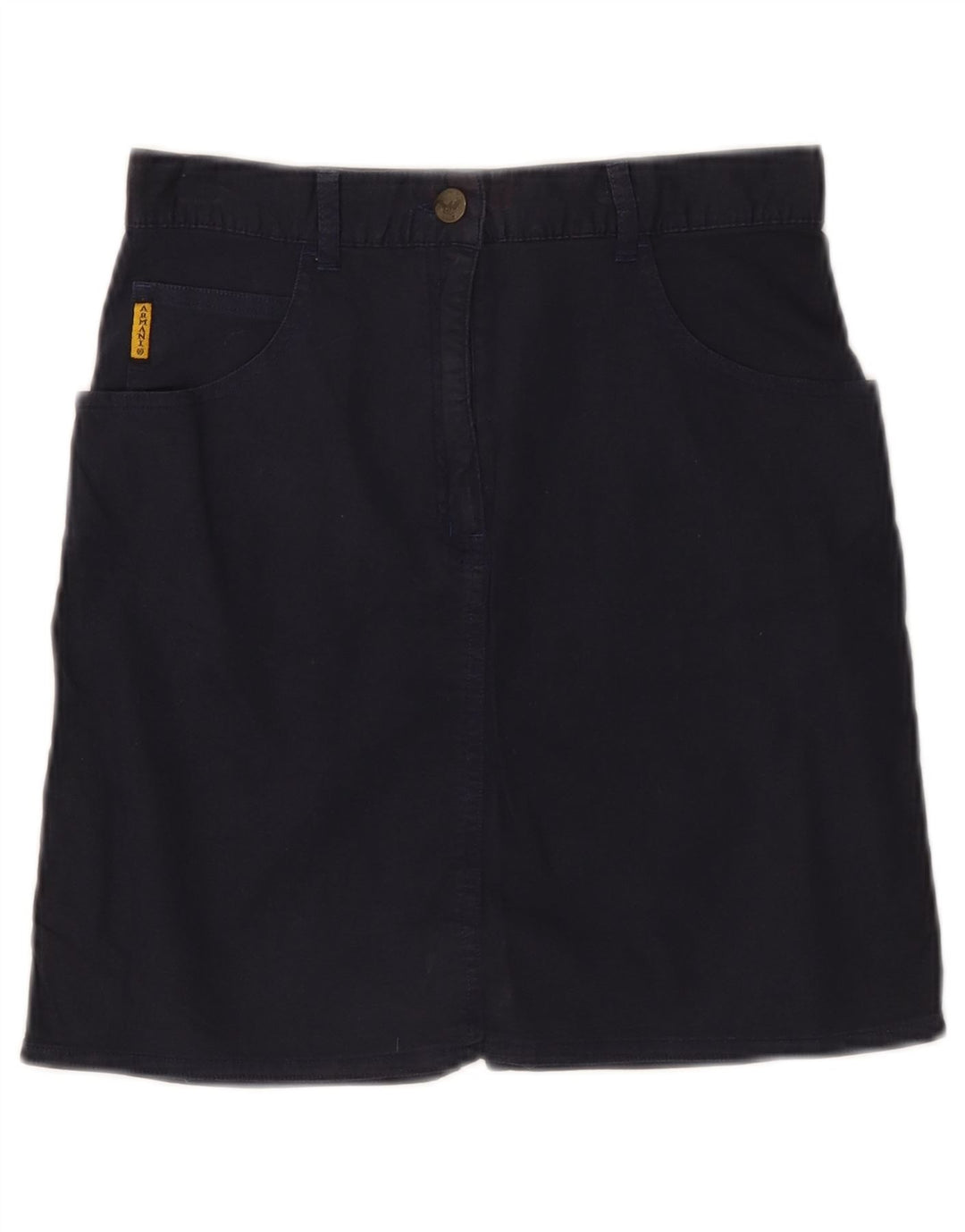 GIORGIO ARMANI Girls Pencil Skirt 11-12 Years W26  Navy Blue Cotton