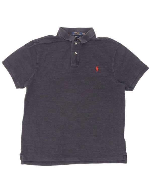 Polo Ralph Lauren Mens Slim Fit Polo Shirt XL Navy Blue Cotton