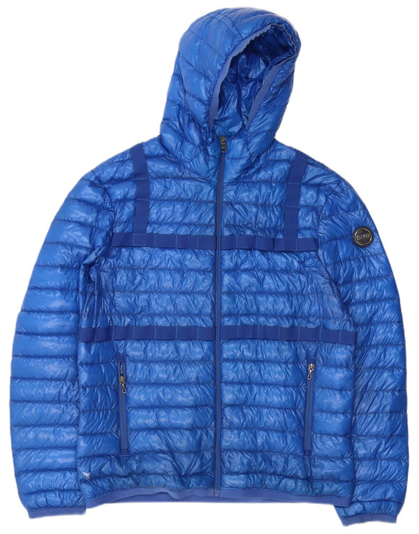Colmar Mens Hooded Padded Jacket IT 54 Large Blue Polyester