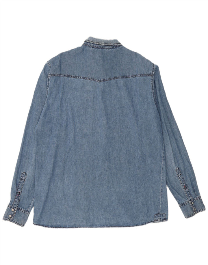 Charro Mens Denim Shirt 2XL Blue Cotton