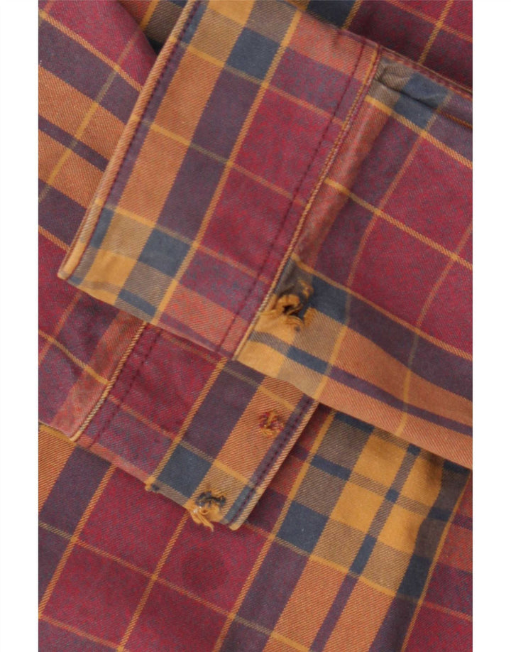 Vans Mens Shirt Large Burgundy Check