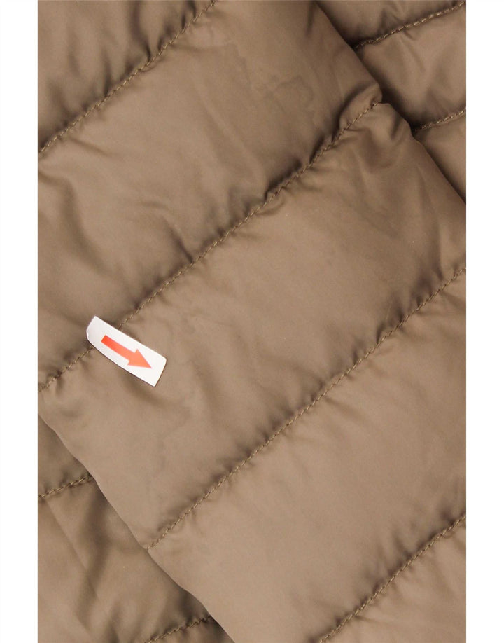 Tommy Hilfiger Womens Hooded Padded Coat UK 14 Medium Beige Polyester