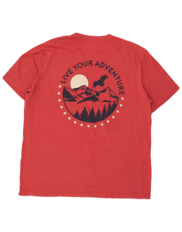 Eddie Bauer Mens Graphic T-Shirt Top XL Red