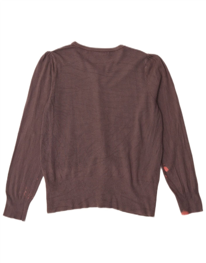 Marks & Spencer Womens Cardigan Sweater UK 12 Medium Grey Viscose