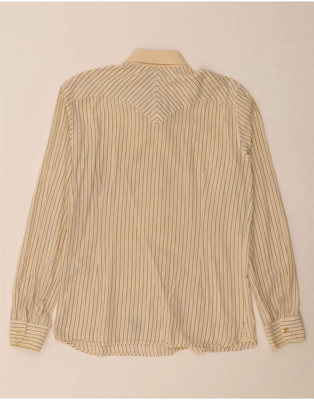 LEVI'S Mens Shirt Medium Beige Striped Cotton