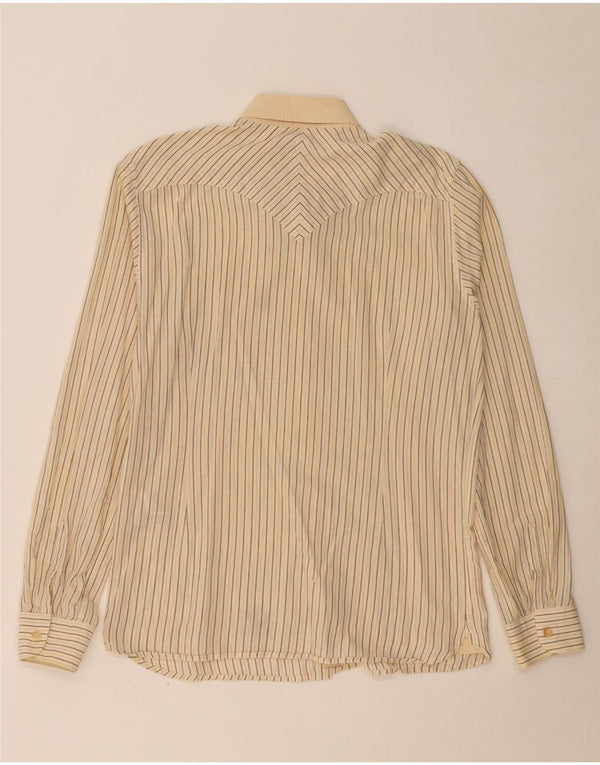 LEVI'S Mens Shirt Medium Beige Striped Cotton